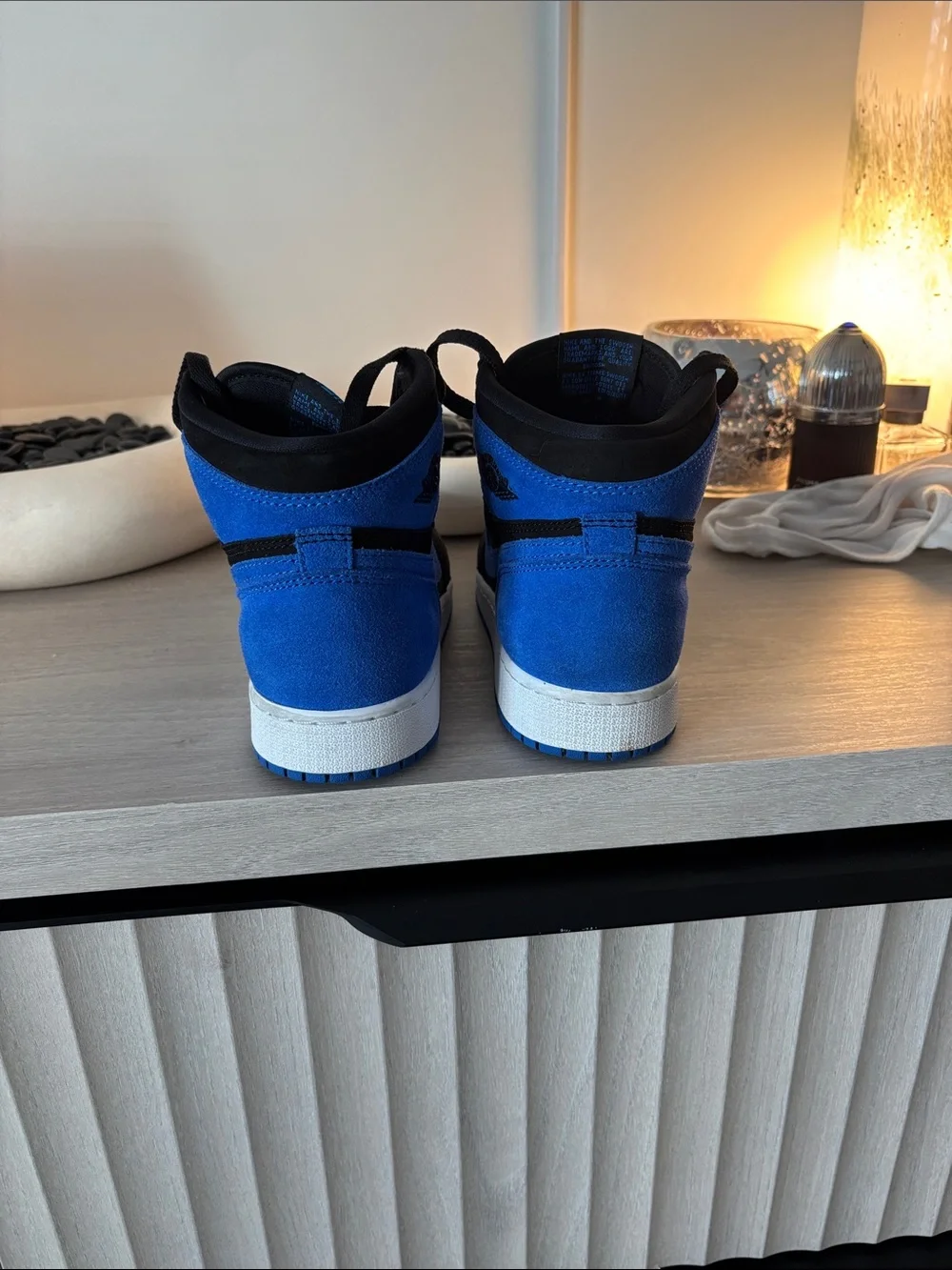 Nike Black & Royal Blue High-Top Sneakers